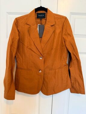 Lafayette 148 New York Rust-Orange Suit pants size 4 Linen